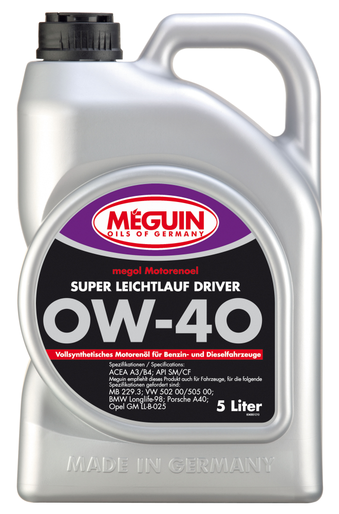Моторное масло синтетическое Motorenoel Super Leichtlauf DRIVER SAE 0W-40 (1л) 4894