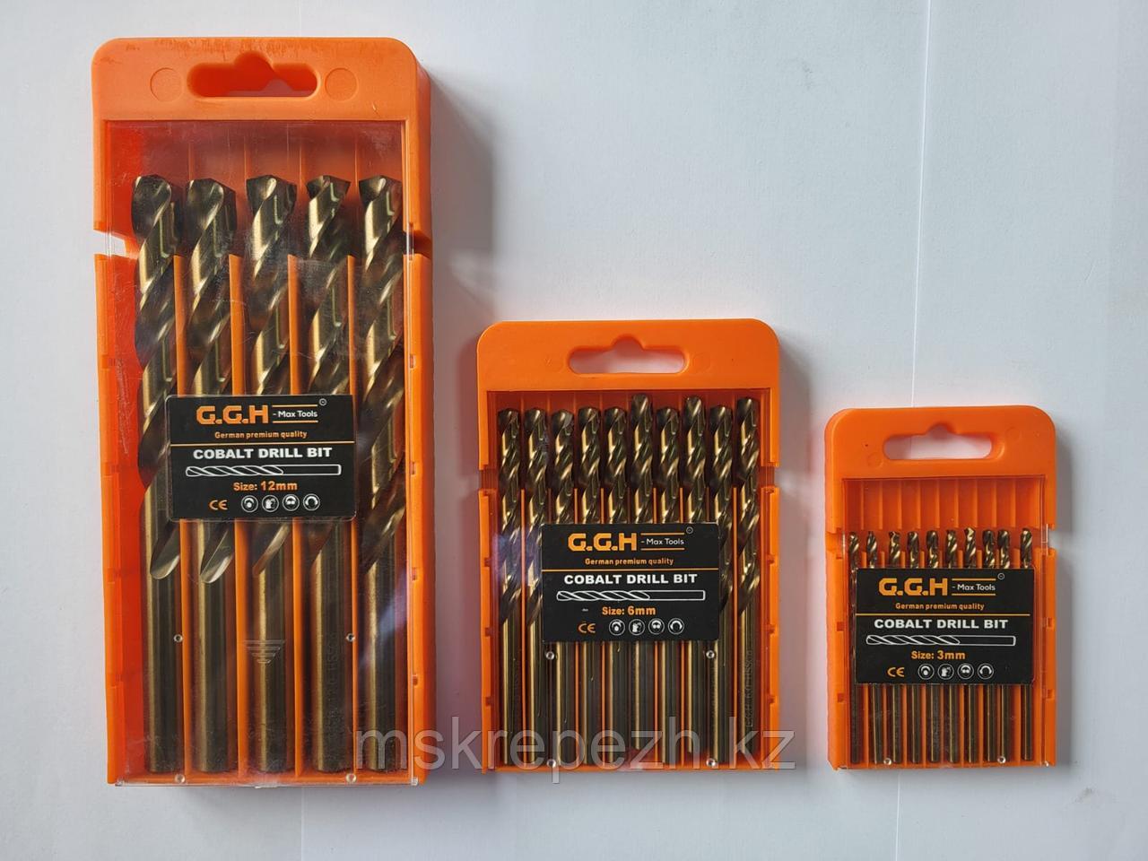 Сверло по металлу с кобальтовым покрытием 7 мм по 10 шт в наборе